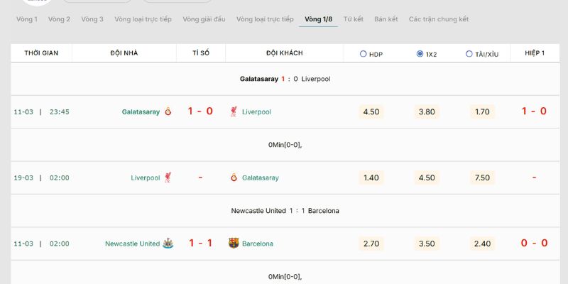 Giao diện theo dõi bảng xếp hạng bóng đá trực quan dễ hiểu