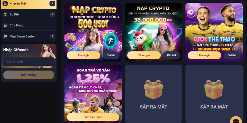 Kho khuyến mãi cực khủng cho thành viên Go88