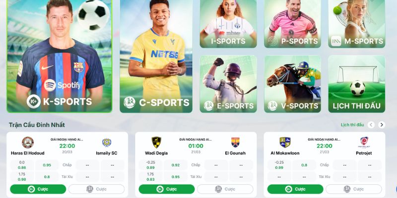 Sảnh thể thao được yêu thích vì tỷ lệ kèo rõ ràng