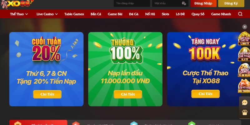 Tổng quan các chương trình thưởng và ưu đãi tại Xo88